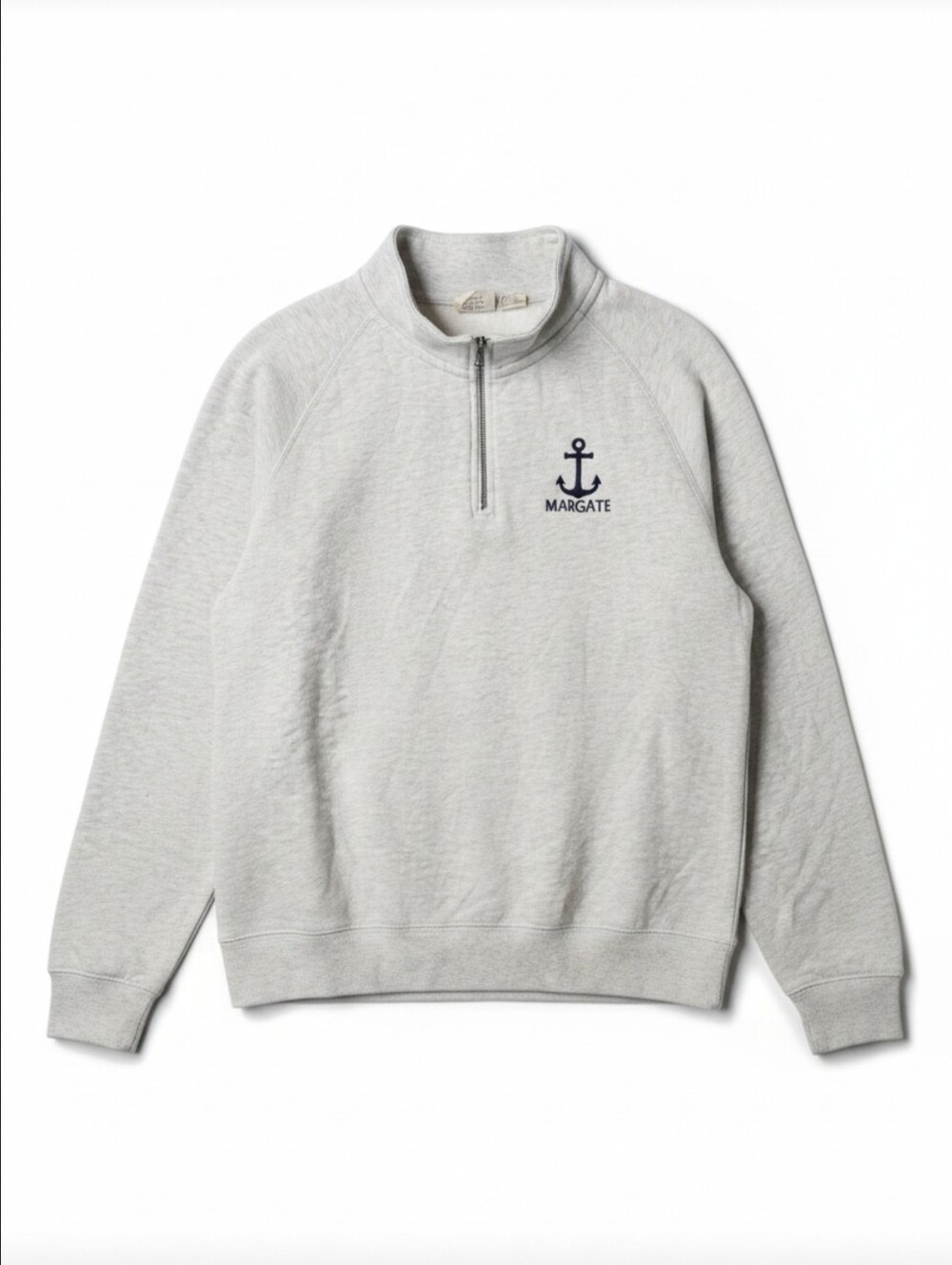 Blue 84 Margate Anchor Gray Half Zip Sweatshirt